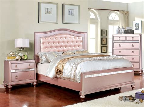 White And Rose Gold Bedroom Furniture